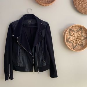 Armani Exhange Leather Moto Jacket